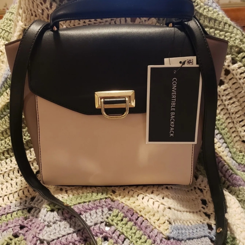 GORGEOUS NINE WEST REMY BUFF MULTI BACKPACK NGN109232 NWT.  BROWN/BLACK.